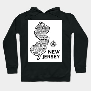 New Jersey Map Hoodie